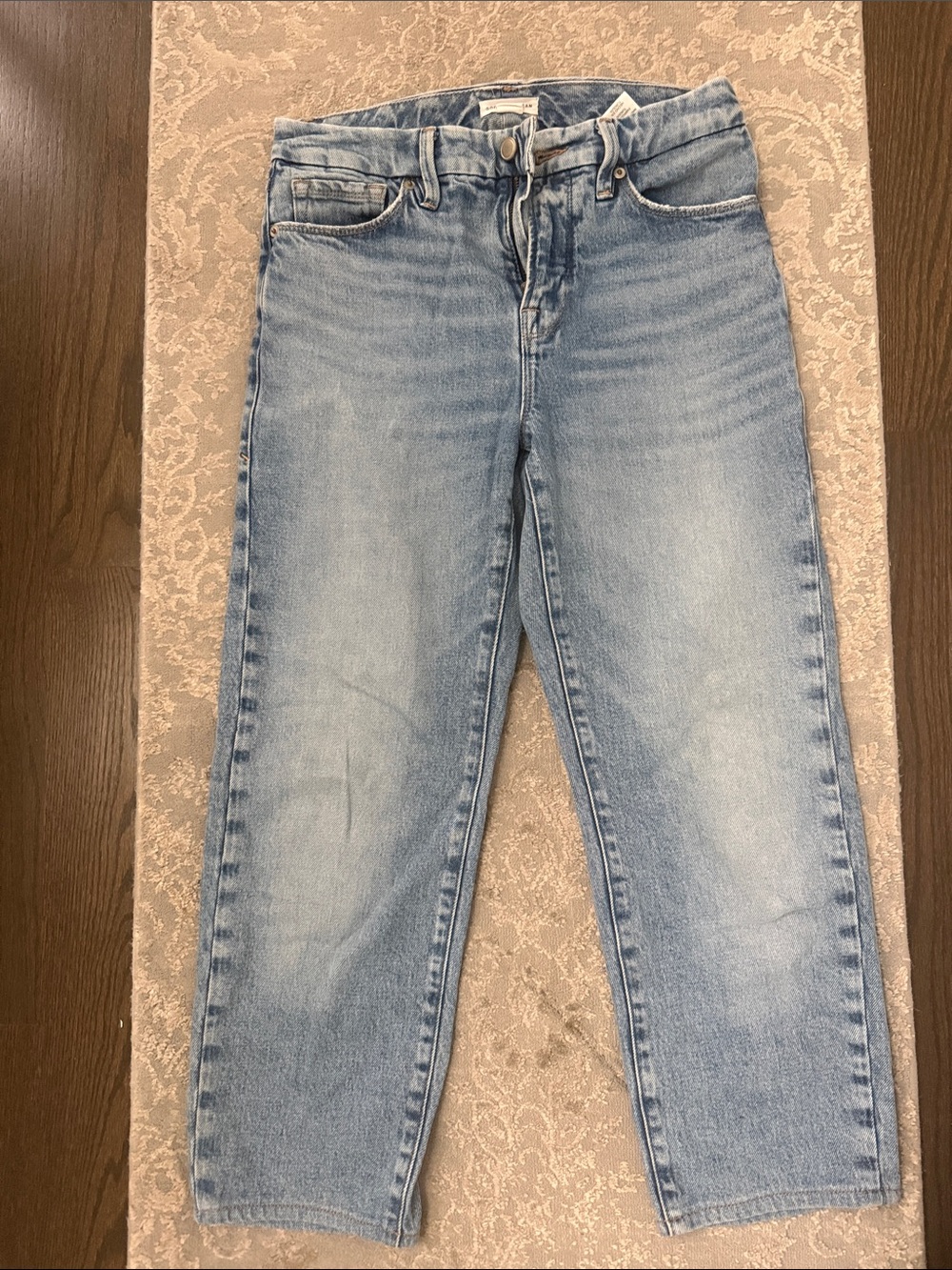 Good American Light Blue Straight Leg Jeans